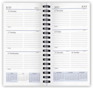 2027/2027 wirebound weekly monthly planner refill