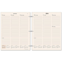 Preference looseleaf calendar refill on ivory paper